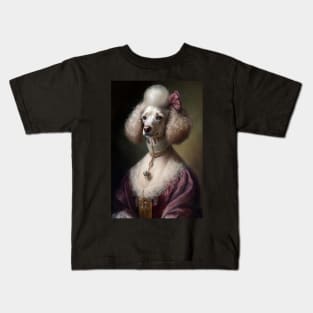 The Comtessa of the Chateau - Classic Poodle Portrait Kids T-Shirt